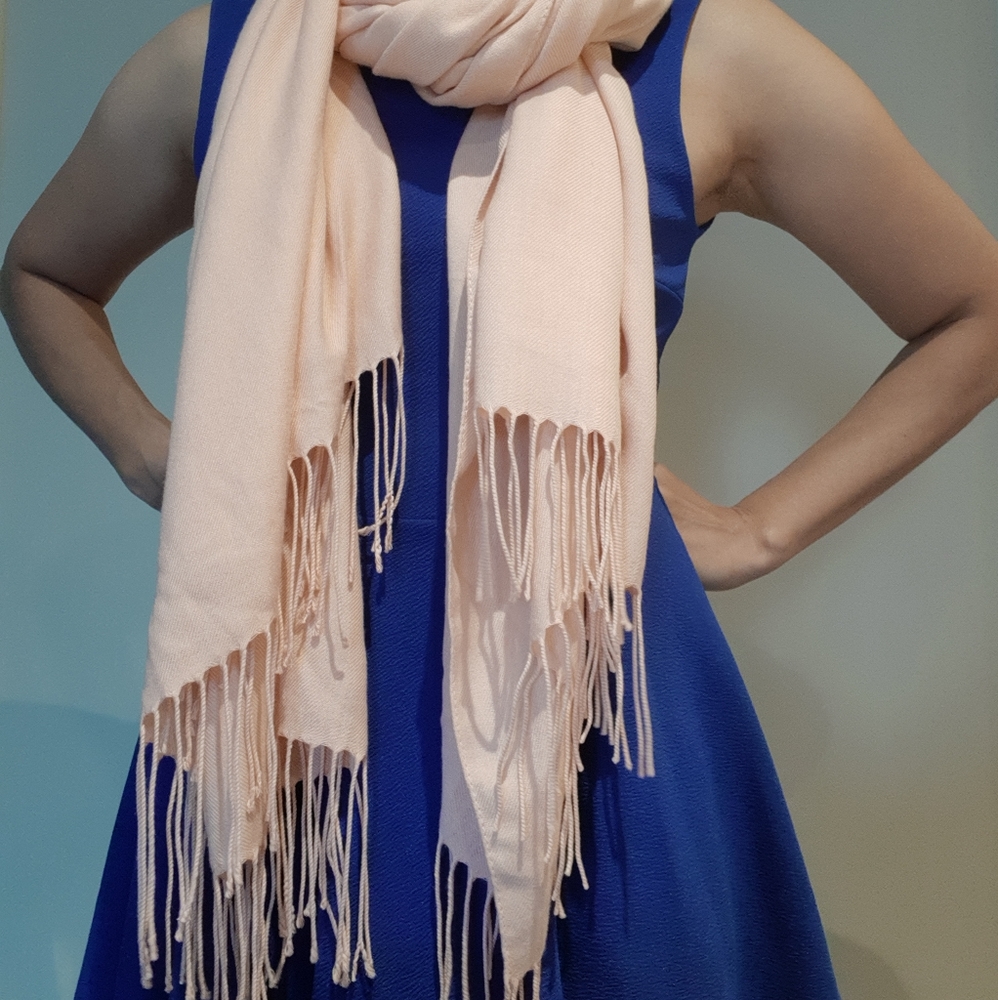 Fattorseta Made In Italy Peach/Cream Scarf